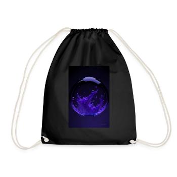 Kaos dans une bulle violette 1 - Sac de sport léger - noir - Devant