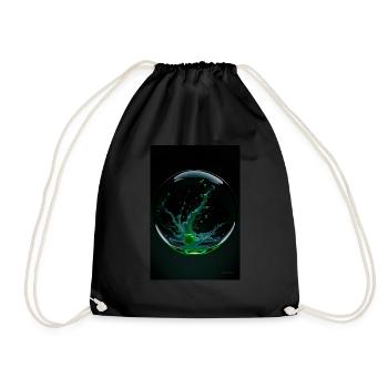 Kaos dans un vert bulle 2 - Sac de sport léger - noir - Devant