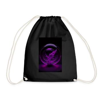 Kaos dans une bulle magenta 3 - Sac de sport léger - noir - Devant