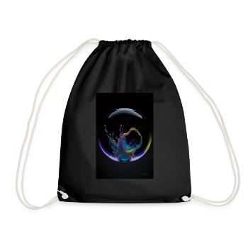 Kaos dans un arc-en-ciel à bulles 3 - Sac de sport léger - noir - Devant