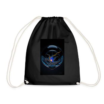 Kaos in einer Blase plasma 1 - Turnbeutel - Schwarz - Vorne