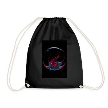 Kaos dans une bulle rouge3 - Sac de sport léger - noir - Devant