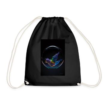 Kaos dans un arc-en-ciel à bulles 1 - Sac de sport léger - noir - Devant