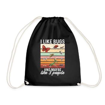 Insect collectors, insects, beetle lovers, entomologists - Drawstring Bag - black - Front