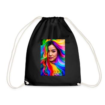 Neon Beauty 6 - Drawstring Bag - black - Front