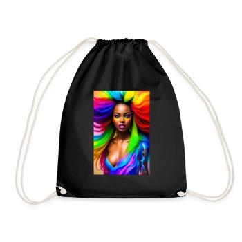 Neon Beauty 2 - Drawstring Bag - black - Front