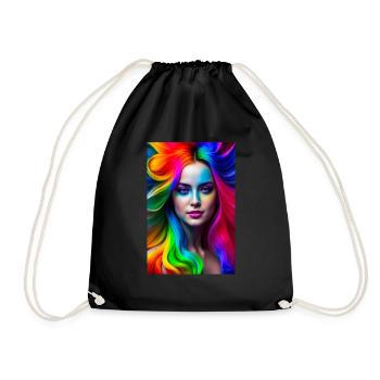 Neon Beauty 3 - Drawstring Bag - black - Front