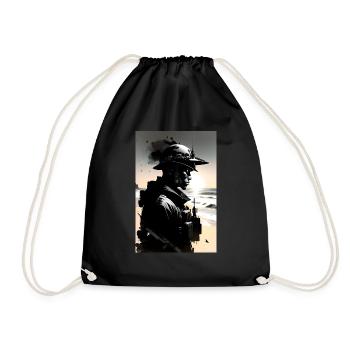 Soldier - Drawstring Bag - black - Front