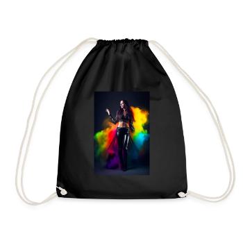 Rainbow Beauty 1 - Drawstring Bag - black - Front