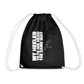 Australian Cattle Dog Red Blue Heeler - Drawstring Bag - black - Front