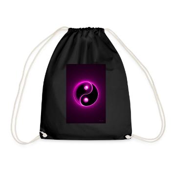 Yin Yang magenta 2 - Turnbeutel - Schwarz - Vorne