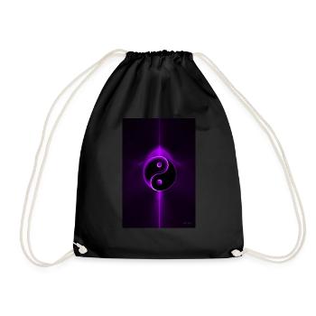 Yin Yang lila 1 - Turnbeutel - Schwarz - Vorne