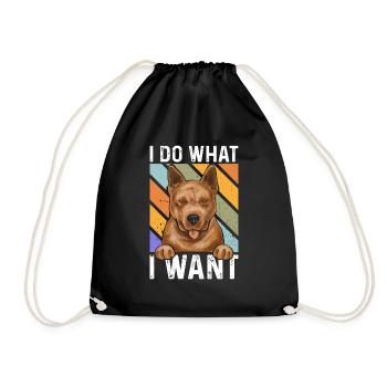 Australian Cattle Dog Red Blue Heeler - Drawstring Bag - black - Front