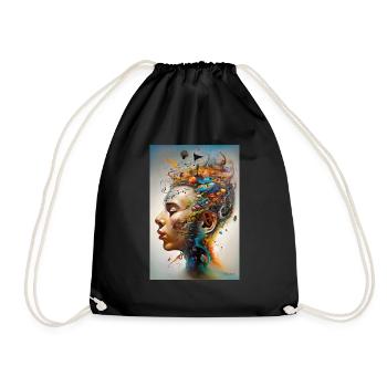 In love with music - Drawstring Bag - black - Front
