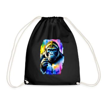 Gorille #1 - Sac de sport léger - noir - Devant
