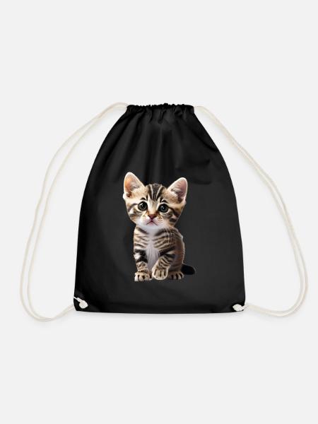 Mignon jeune chat en attente de câlins - Sac de sport léger - noir