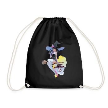 Happy Helloween Witch - Turnbeutel - Schwarz - Vorne