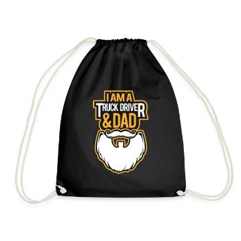 I'm A Truck Driver And Dad - Drawstring Bag - black - Front