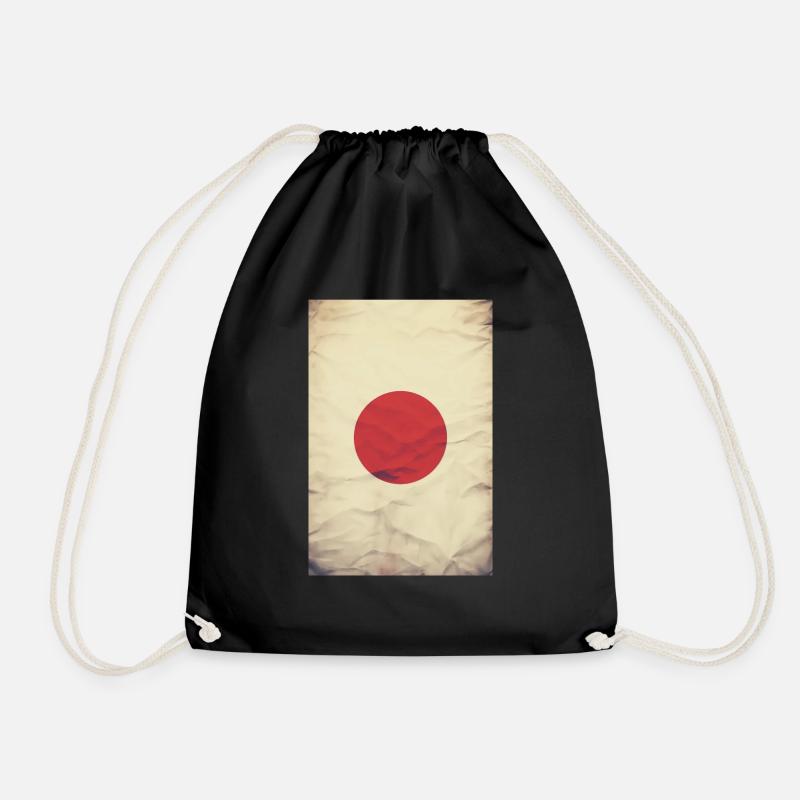 Flagge "Japan" - Turnbeutel - Schwarz