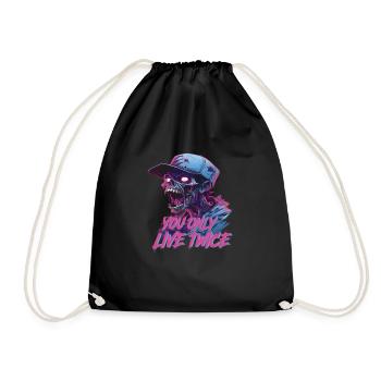 Undead Halloween Tees: Zombie Walking Undead Party - Drawstring Bag - black - Front