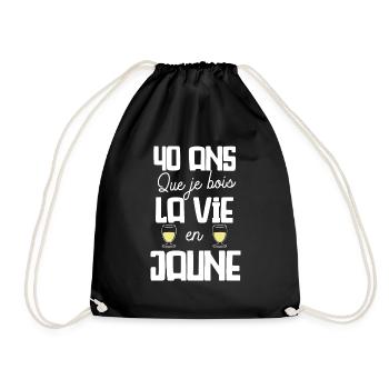 40 ans cadeau anniversaire homme humour beauf - Sac de sport léger - noir - Devant