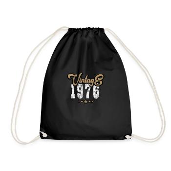 Vintage 1976 - Turnbeutel - Schwarz - Vorne