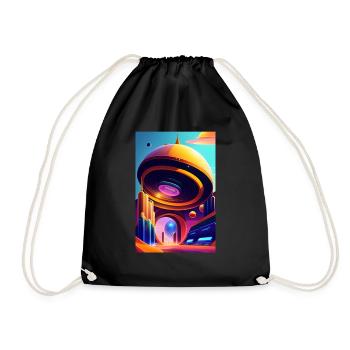 Retro Arcade - Drawstring Bag - black - Front