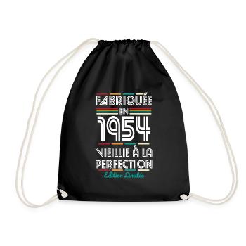 Anniversaire 70 ans - Fabriquée en 1954 - Sac de sport léger - noir - Devant