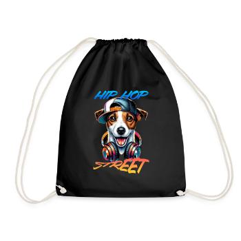 Jack Russell Urbain Hip Hop - Sac de sport léger - noir - Devant