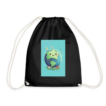Sweet Planet Earth Design Changement climatique - Sac de sport léger - noir - Devant