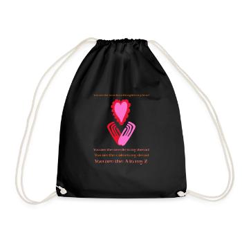 A-Z court poème. Pour les amoureux et l’amour lui-même - Sac de sport léger - noir - Devant