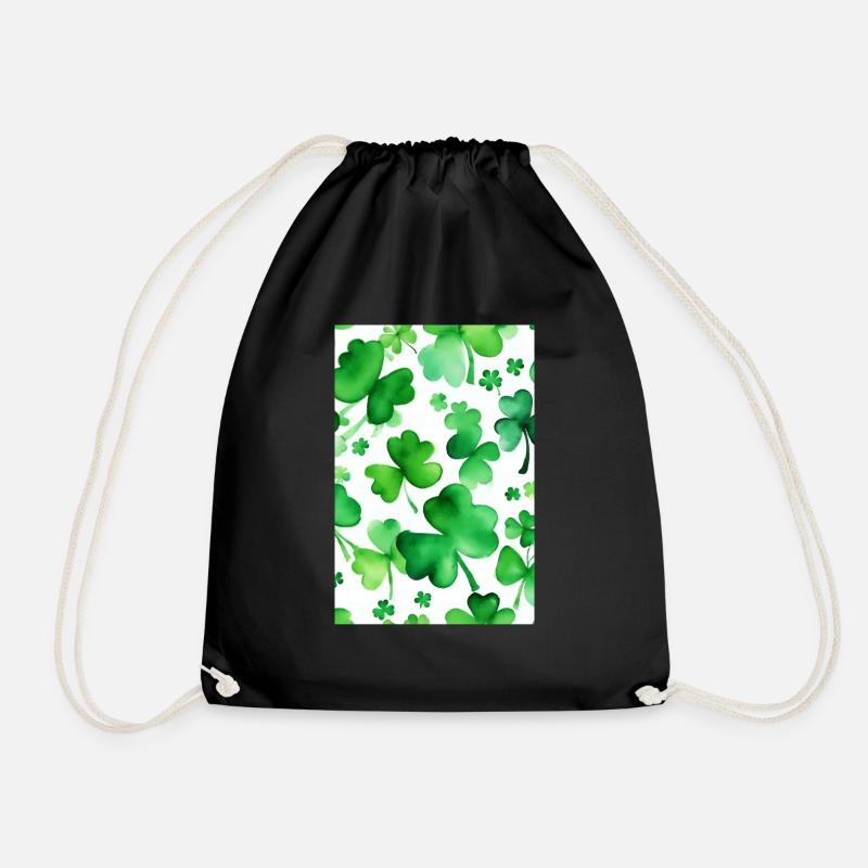 Watercolor St Patrick's Day - Turnbeutel - Schwarz