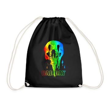 Vacation Late Summer Summer Vacation Holiday Sea Bad Day - Drawstring Bag - black - Front