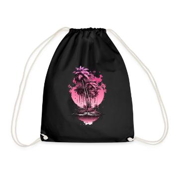 Vacation early summer late summer summer holiday holiday sea - Drawstring Bag - black - Front