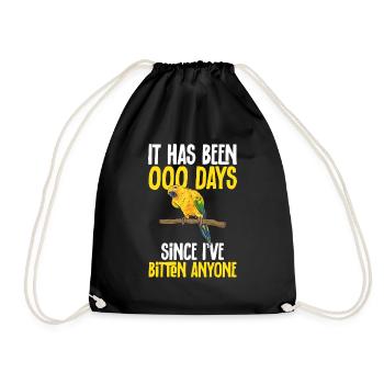 Parakeet, Parrot, Parakeet, Bird - Drawstring Bag - black - Front