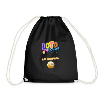 LOTO - BINGO - 3 - LE CHEVAL DE TROIE - Sac de sport léger - noir - Devant