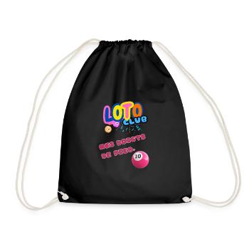 LOTO - BINGO - 10 -MES DOIGTS DE PIED - Sac de sport léger - noir - Devant