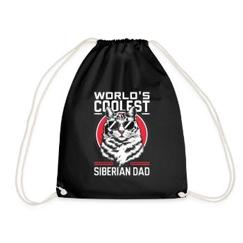 Katze Sibirische Geschenk - Turnbeutel - Schwarz - Vorne