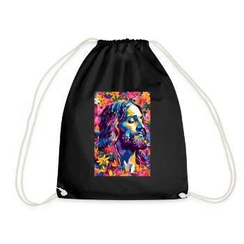 Art mural Living Jesus, téléchargement numérique, - Sac de sport léger - noir - Devant