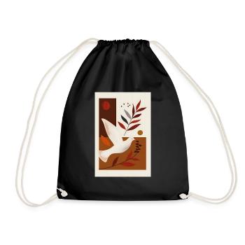 Christliche Taubenkunst, spiritueller - Turnbeutel - Schwarz - Vorne