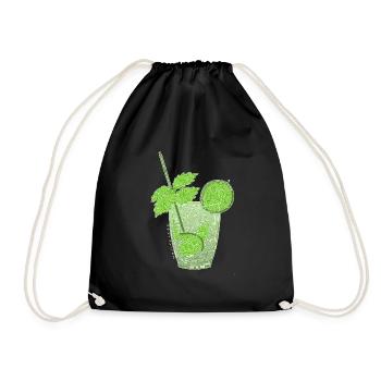 Laby Mojito (white outline) - Drawstring Bag - black - Front