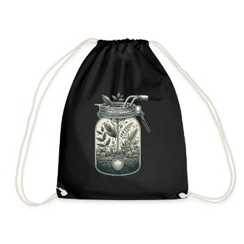 Plant (grounds) Gifts - Drawstring Bag - black - Front