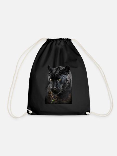 Der majestätische Schwarze Panther - Turnbeutel - Schwarz
