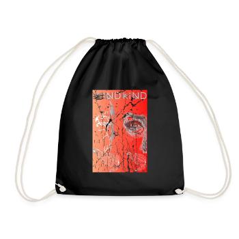Surreal orange - Drawstring Bag - black - Front