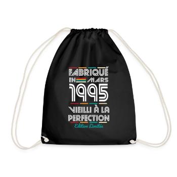 30th Anniversary - Made in March 1995 - Drawstring Bag - black - Front