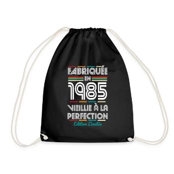 40 Year Anniversary - Made in 1985 - Drawstring Bag - black - Front