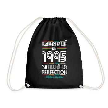 30 Jahre Jubiläum - Made in 1995 - Turnbeutel - Schwarz - Vorne