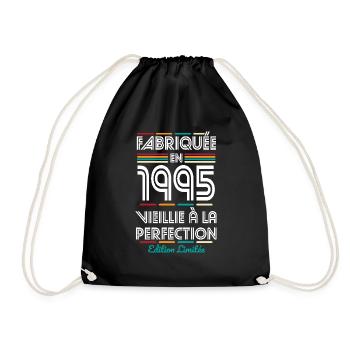 30th Anniversary - Made in 1995 - Drawstring Bag - black - Front