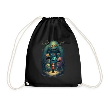 My Monster Friends - Drawstring Bag - black - Front