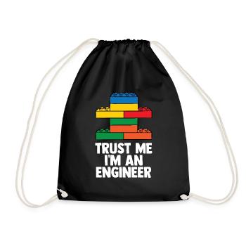 Brick Builder Brick Building Master Builder - Drawstring Bag - black - Front